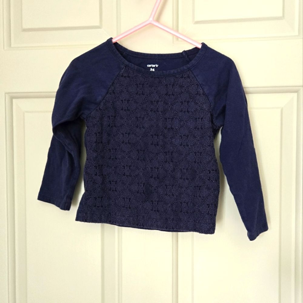 3/$10 Carter's long sleeve shirt size 24 m